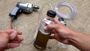 Honestly, the only way I bleed brakes. The bottle is filled with clean brake fluid and the line is placed below the level of the fluid. It keeps you from sucking up air when bleeding the brakes. I suggest avoiding the high price kits and just make your own.