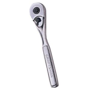 Regular Ratchet. This is a cheap Craftsmen version, and the non circular handle can be uncomfortable for daily use. Also the low teeth count means it feels rough and sticky on bolts. Avoid these cheap ratchets at all costs.